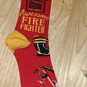 Awesome Firefighter Themed Red Socks